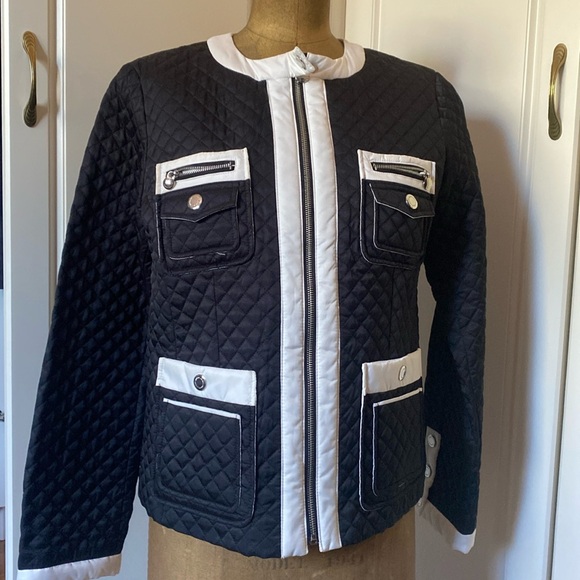 LAUNDRY BY SHELLI SEGAL Quilted JACKET Sz L - Picture 1 of 16